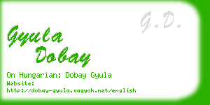 gyula dobay business card